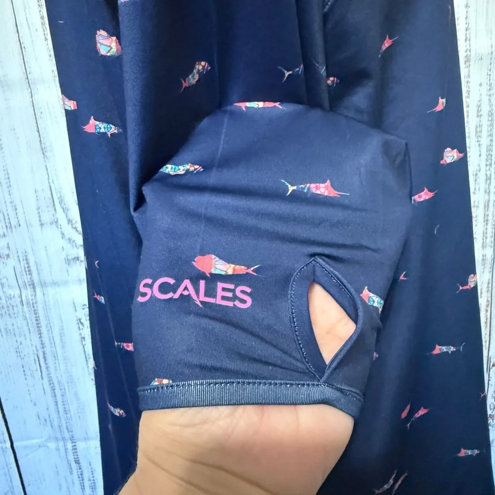 Chic Navy Print Swim Rashguard - Picture 3 of 6